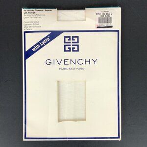 Givenchy Body Gleamers Pantyhose Size Large Shimmery White Control Top Sandalfoo